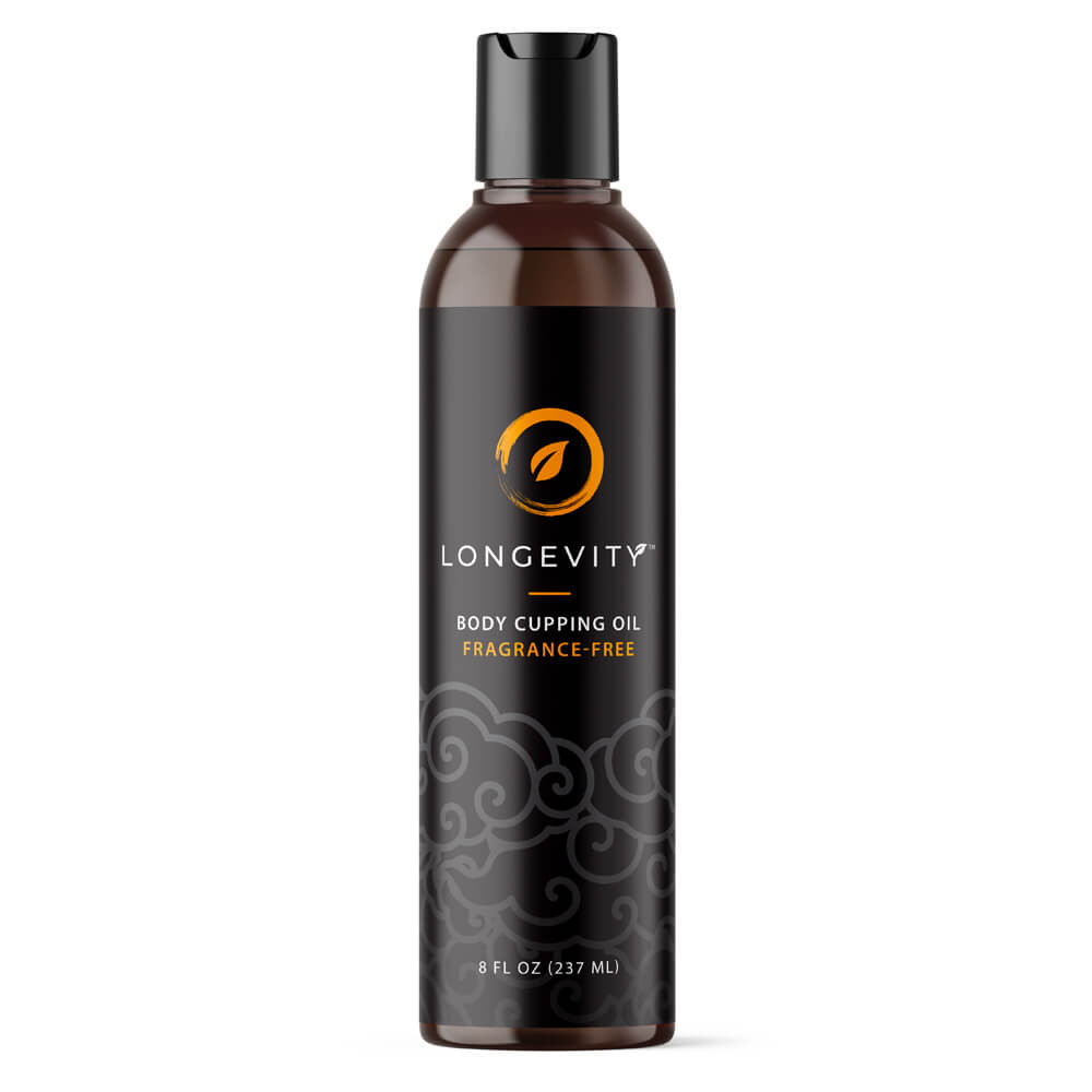 Longevity Organic Body Cupping Oil, 8oz - Unscented