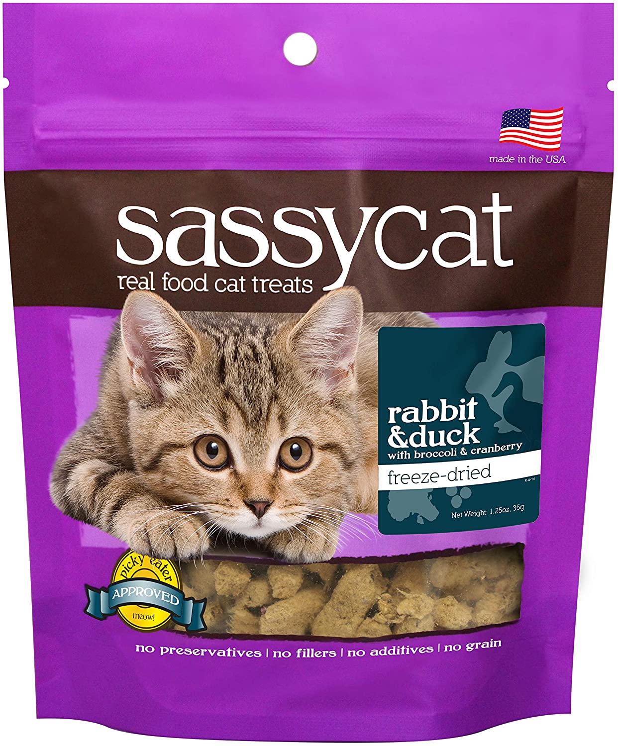 Sassy Cat Treats - Rabbit, Duck, Broccoli and Cranberry