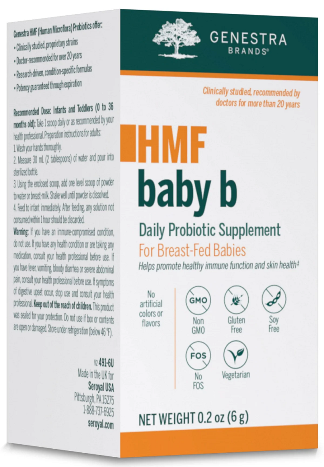 HMF Baby B Probiotic Powder, 6g (10b CFUs)