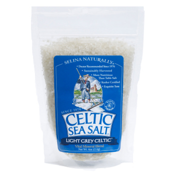 Celtic Sea Salt Light Grey Coarse Sea Salt, 3 Oz Grinder 
