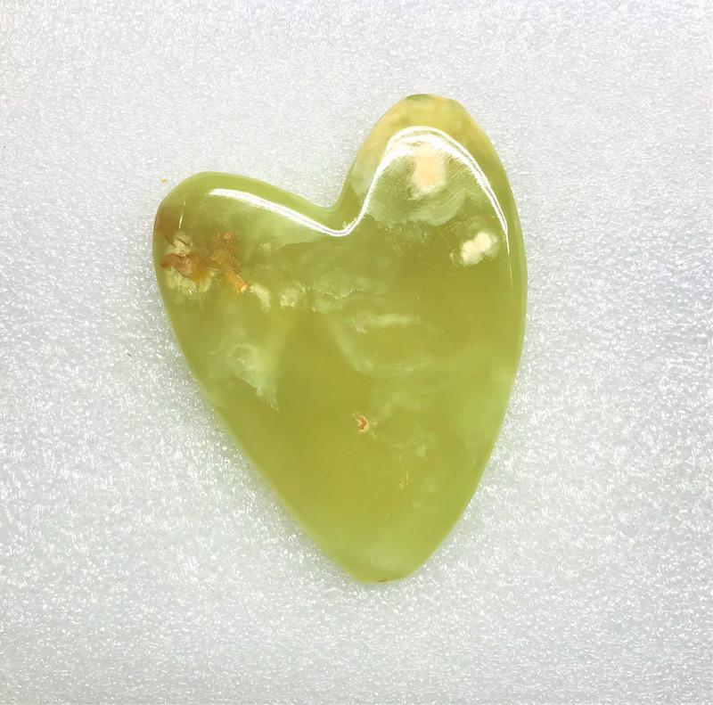 Onyx Gua Sha Heart Massage Stone 