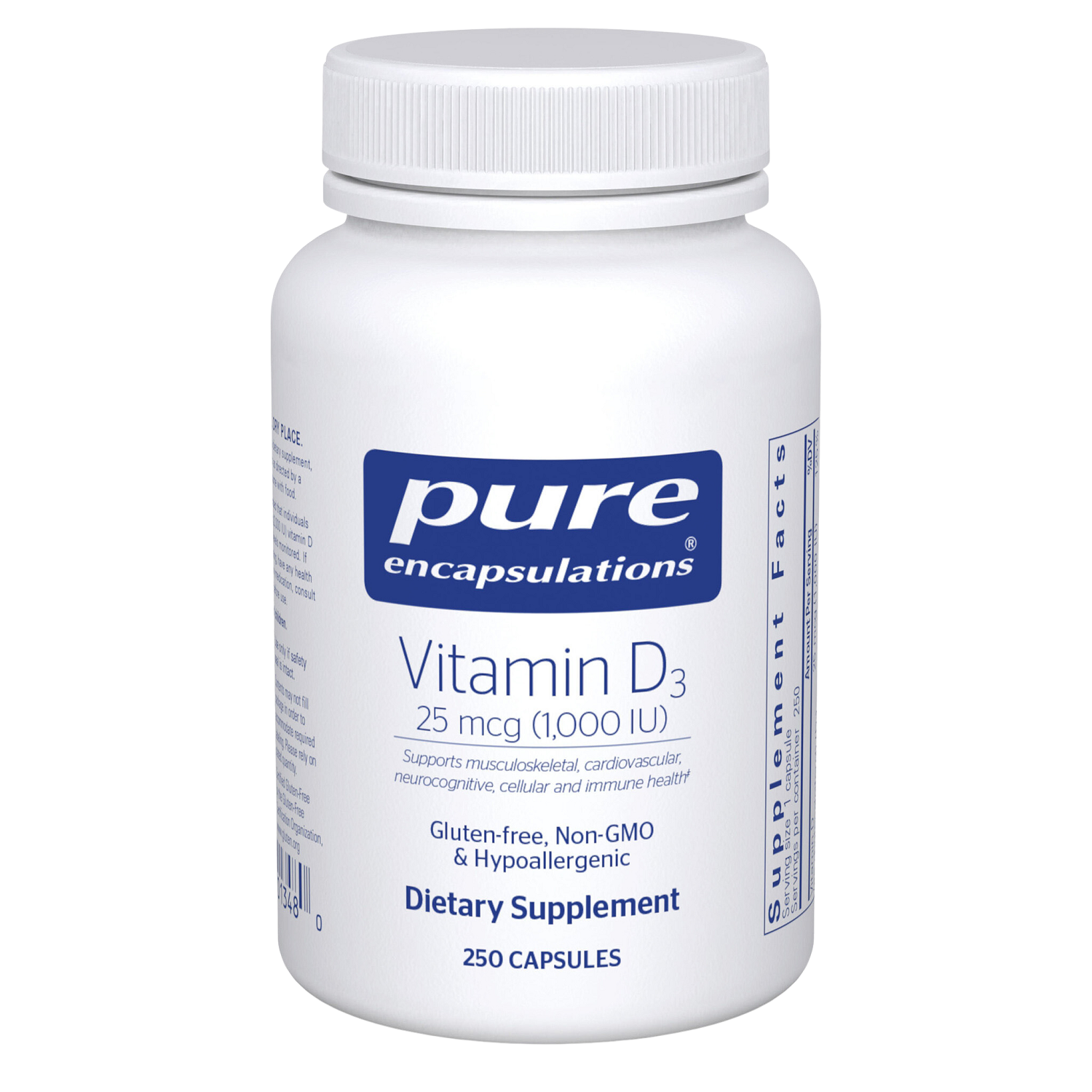 Vitamin D3, 1000 i.u. (250 capsules)